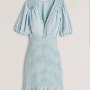 Abercrombie & Fitch Smocked Blue Mini Dress